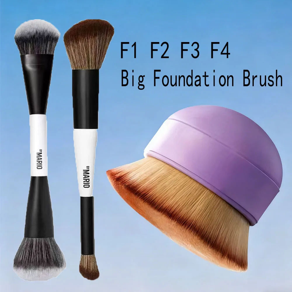 Big Purple Foundation Brush and F1 F2 F3 F4 Highlight Blush Eye Makeup Soft Glow Blush Brush Soft Fiber Hair Fashion Face Brush
