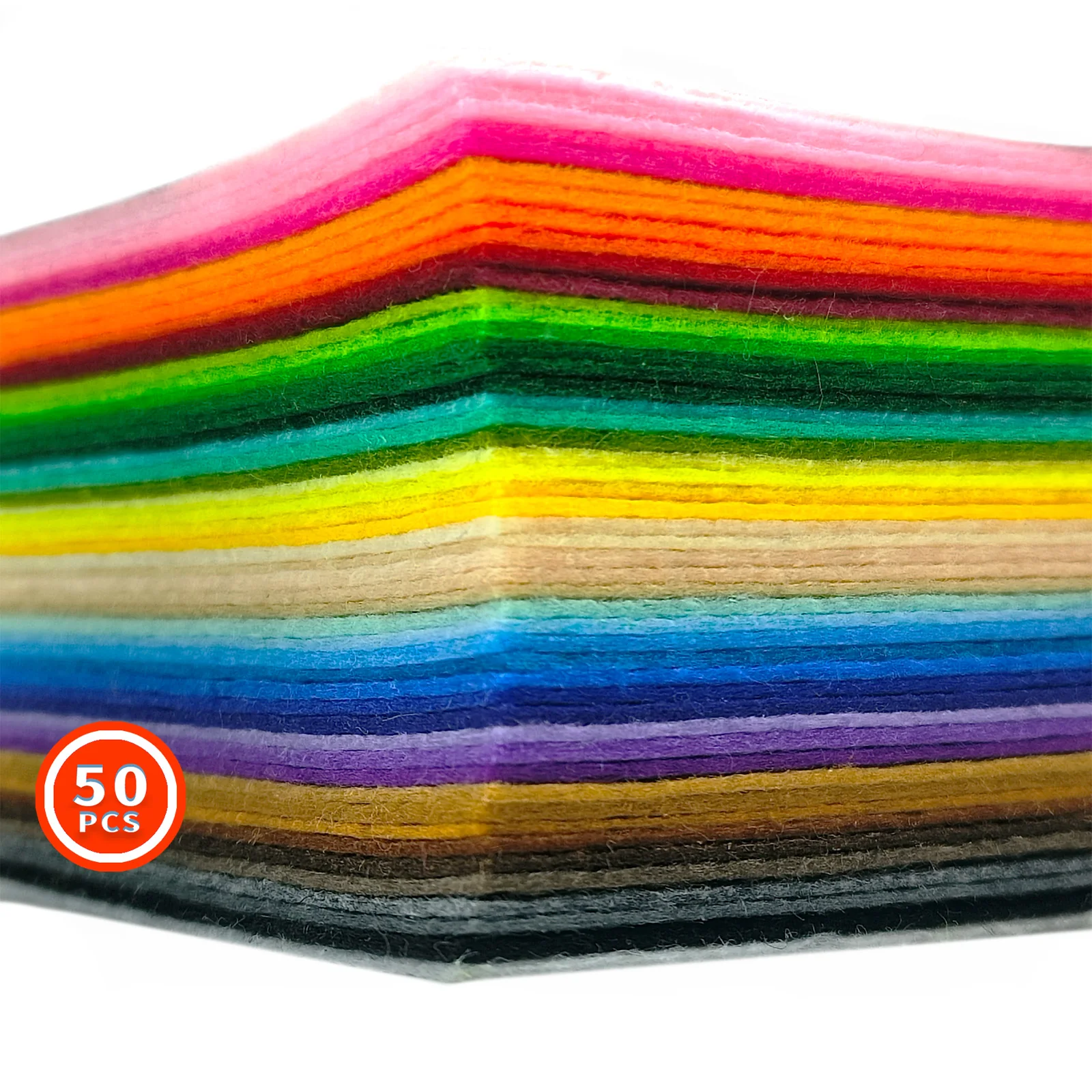 

Набор фетровых листов Kruft in Joy, 50 шт., разные цвета, для творчества, 10,1 см x 12,7 см, жесткие фетровые квадраты толщиной 1 мм