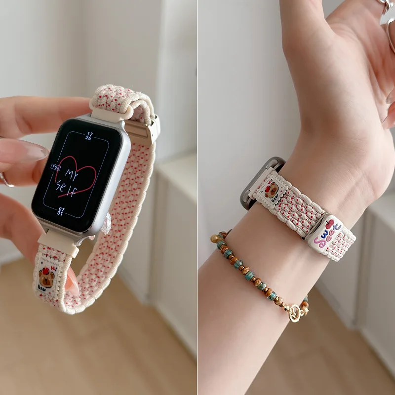 

Magnetic Strap For Xiaomi band 9 Pro Nylon Correa Bracelet Sport Watchband For Redmi watch 5/4 SmartWatch Replacement Wristband