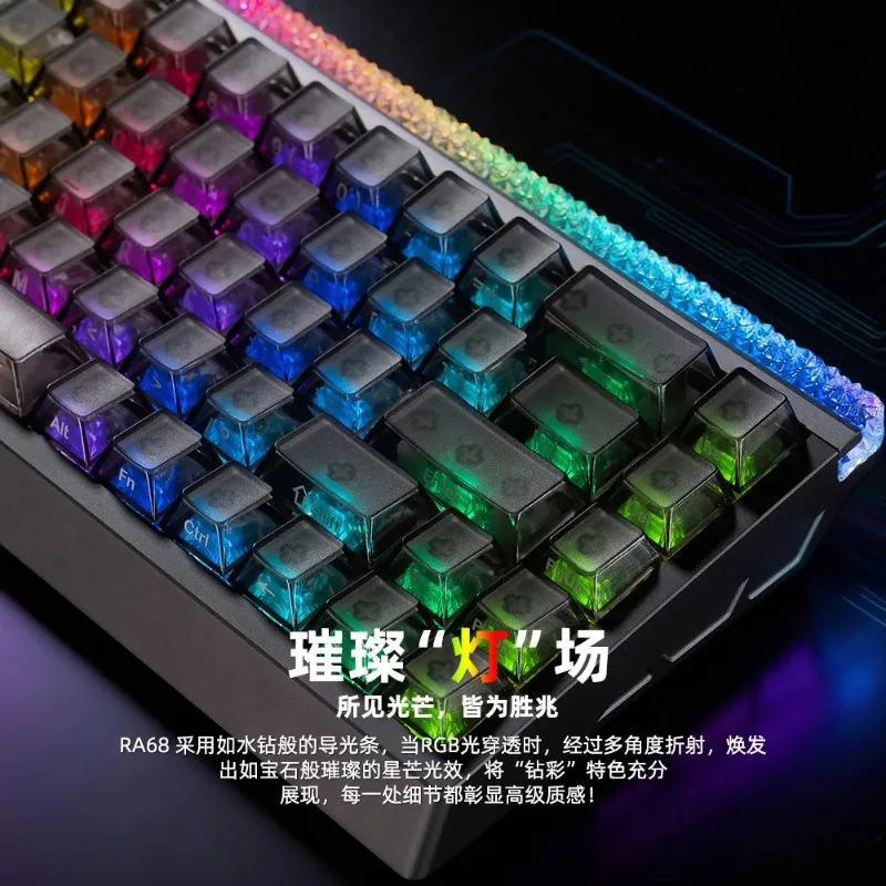 

Механическая игровая клавиатура IROK RA68 с магнитными переключателями, низкой задержкой, полностью алюминиевым корпусом, 65% раскладкой, проводная, для ПК, киберспортивный подарок