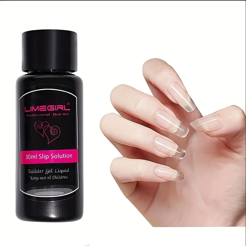 Limegirl — HEALLOR 30 مل حل سيلب مضاد للالتصاق لبولي جل الأظافر طلاء الأظافر زلة فرشاة جل سائل منظف أداة تمديد الأظافر