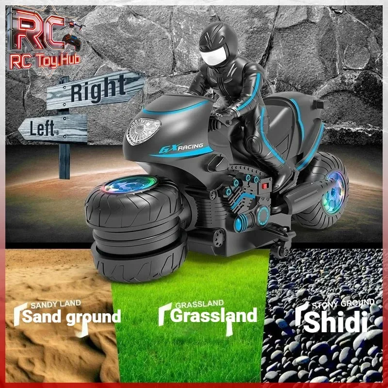 Gesture Sensing RC Stunt Motorcycle Light Wheels Remote Control Car 360° Rotating Electric Toy for Kids Boys Gift
