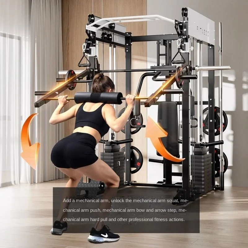 معدات اللياقة البدنية المنزلية متعددة الوظائف، آلة سميث، إطار باب الطيور الطائرة، جهاز قطار متكامل مزيج القرفصاء العميق #4
