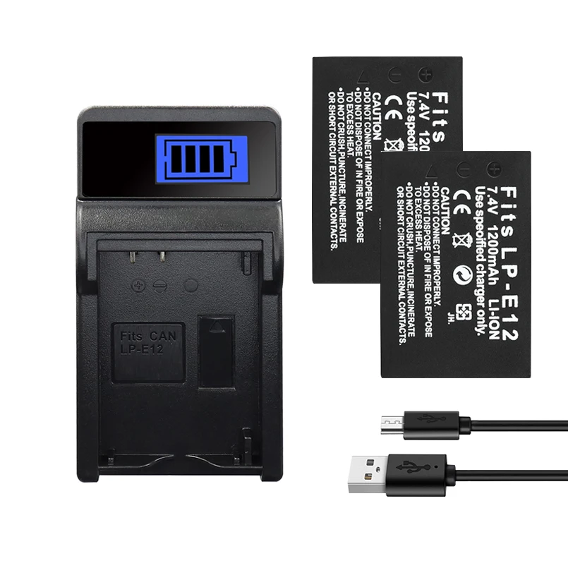 

LP E12 LP-E12 E12 Battery 1200mAh For Canon Rebel SL1 100D EOS-M EOS M M2 EOS M10 M50 M100 Kiss X7 LPE12 Camera Batteries