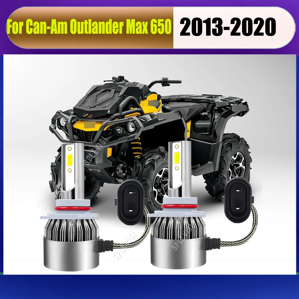 

9005 HB3 LED Headlight Bulbs-60,000hrs durable lighting and stable working Fit For Can-Am Outlander Max 650: 2013 2014 2015-2020