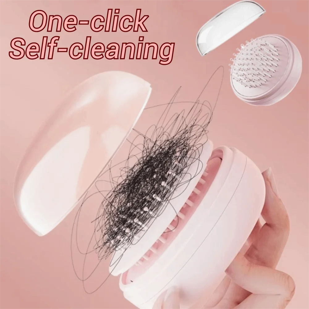 

Самоочищающаяся расческа в один клик, портативные телескопические щетки для волос, портативные многофункциональные массажные расчески на воздушной подушке с зеркалом