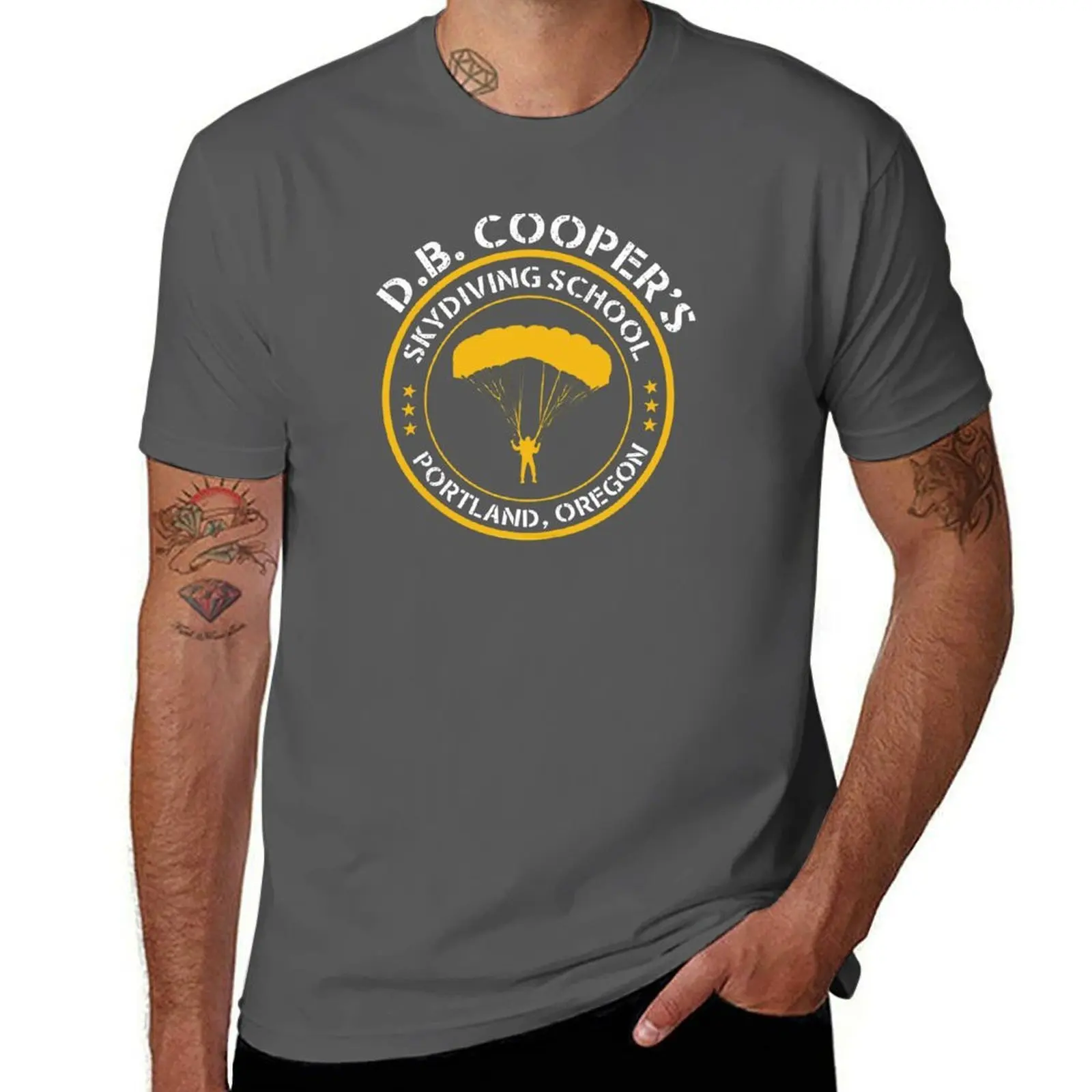

Db cooper skydiving team funny T-Shirt man t shirts cotton t shirts for man graphic vintage T-Shirt