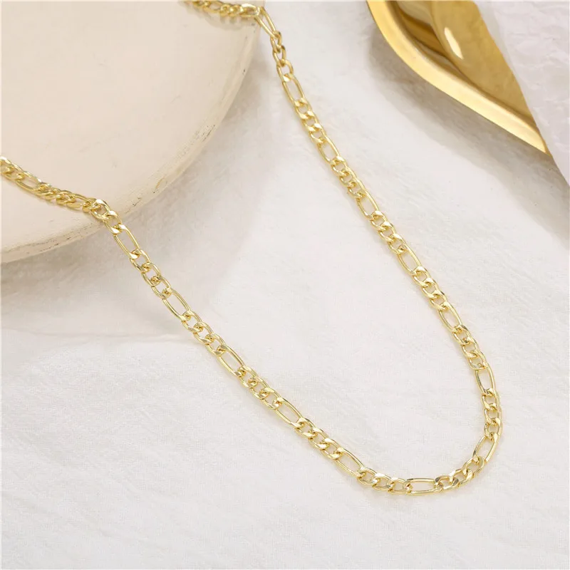 New Classic Men Personality Fashion Plated Gold Necklace Chain Simple Versatile Necklace Jewelry N1424