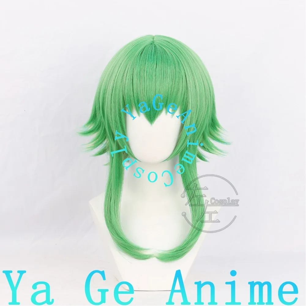 GUMI Cosplay Wig Middle Part Scalp Top Mint Green Flipped Short for Vocaloid Events Concerts Live view 2