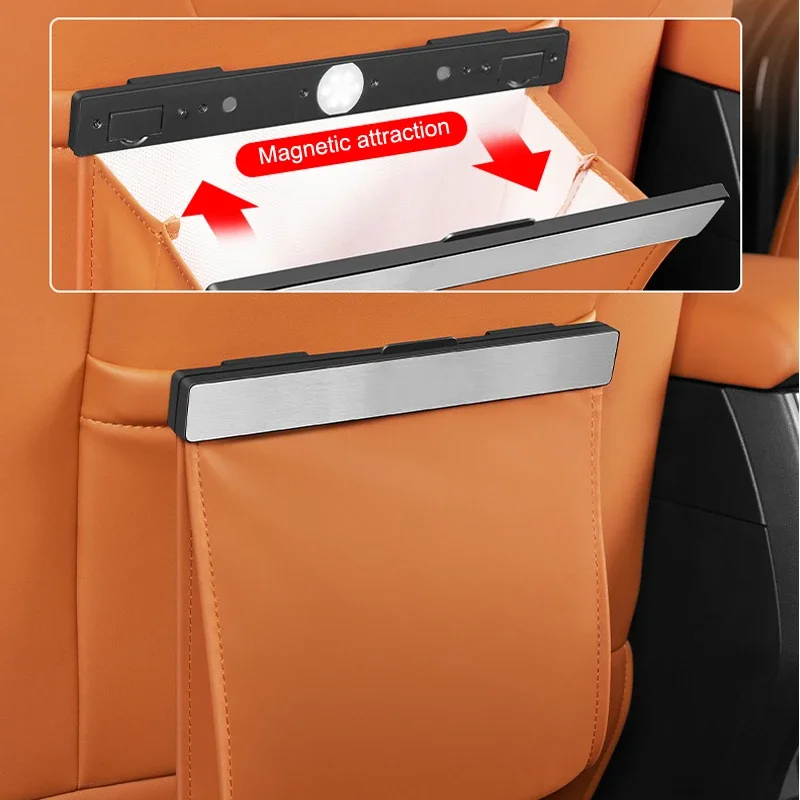 

For New Haval H9 2nd II 2024 2025 Rear Garbage Bag Seat Back Hanging Chair Back Storage Bag leather Interior Accessories