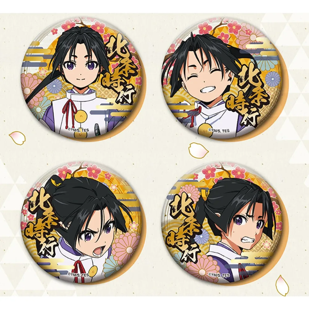 Novo original eaki o elusivo samurai anime japonês coleção emblema redondo jóias presente para crianças presentes surpresa de aniversário