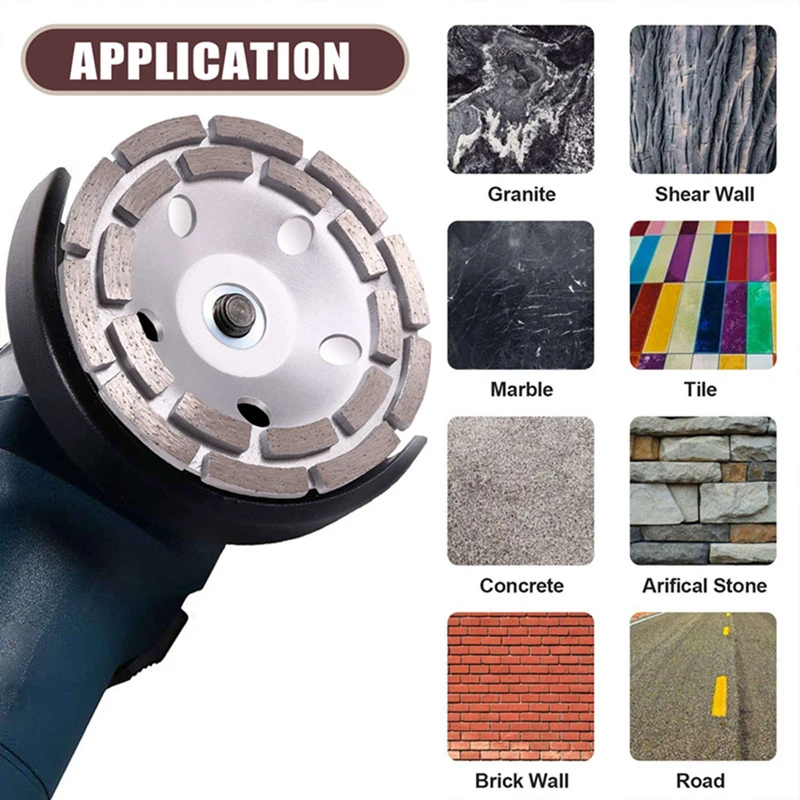 Babi-berlian cakram Gerinda 125MM, berlian Gerinda, roda abrasif, alat beton logam, roda pemotong gergaji cangkir
