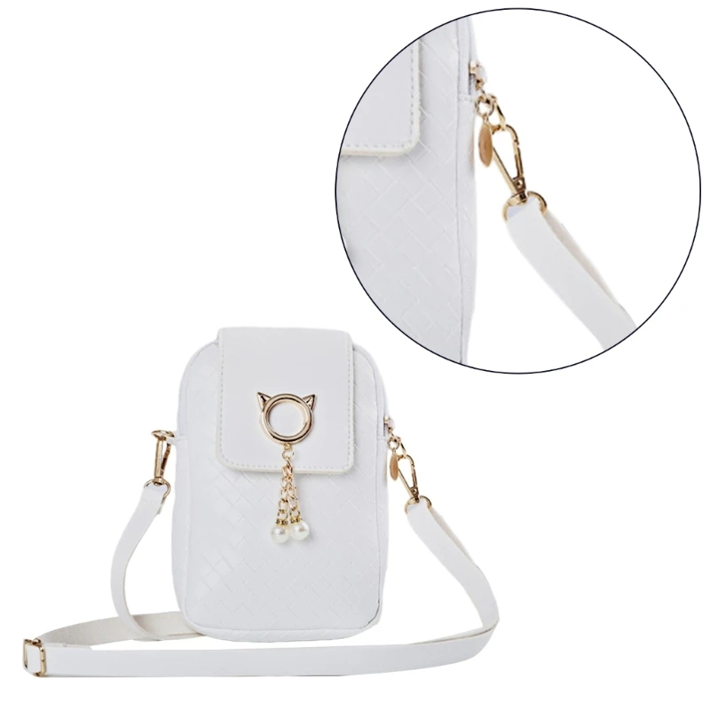 Stylish Women's Small PU Crossbody Bag with Woven Detail Phone Sling Bags Perfect for Daily Use