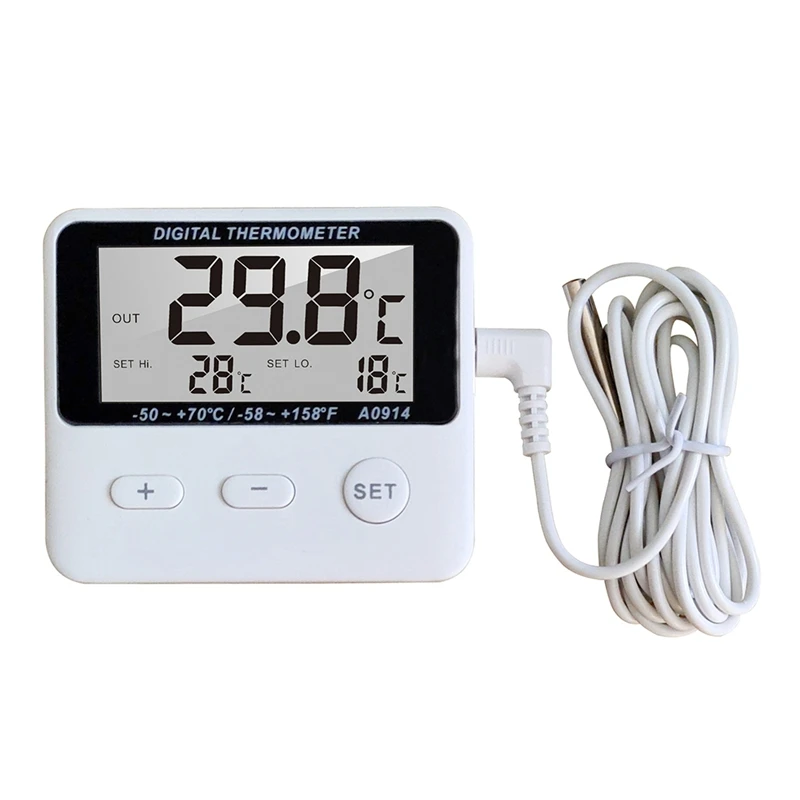 Mini LCD Digital Probe Sensor Thermometer Water Tank Swimming Pool Refrigerator Aquarium Wine Cellar Thermometer