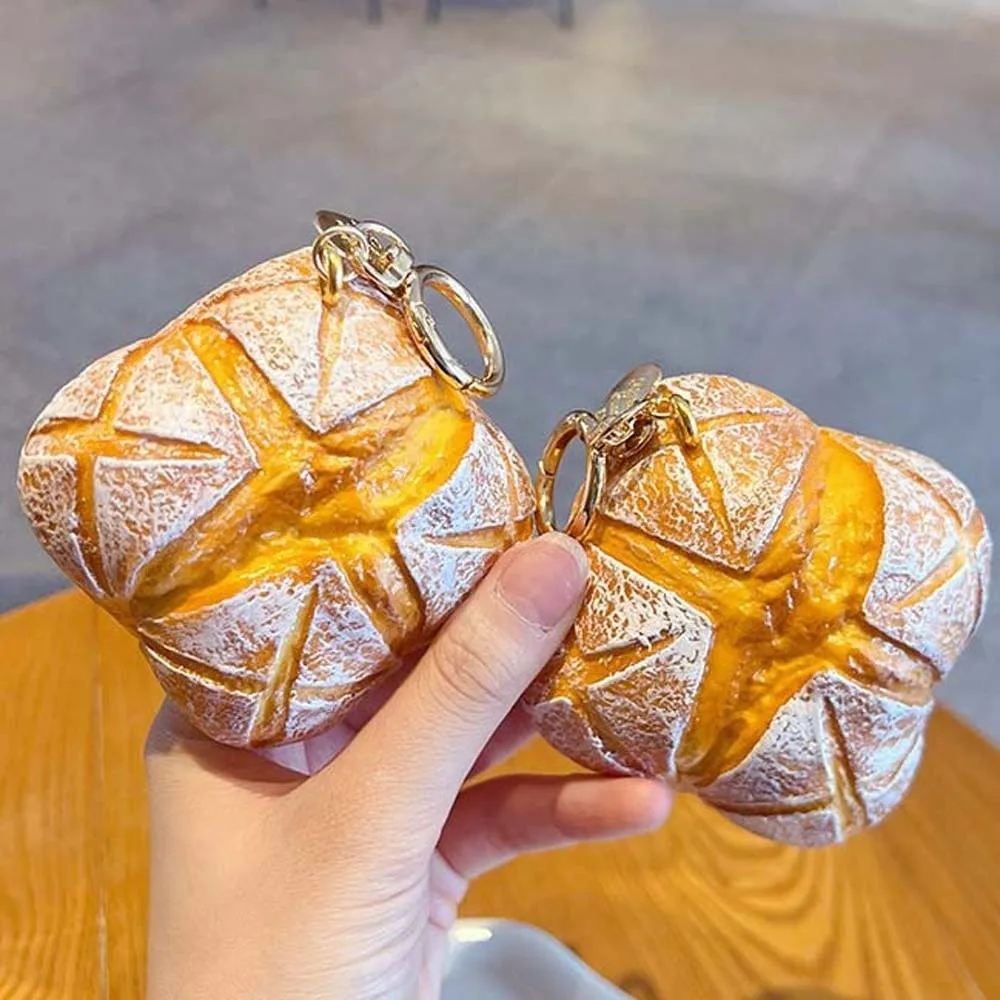 Decompression Key Ring Realistic Bread Key Chain Soft-PU Slow-rebound Food Squishy Lightweight Scented Squeeze Giveaway
