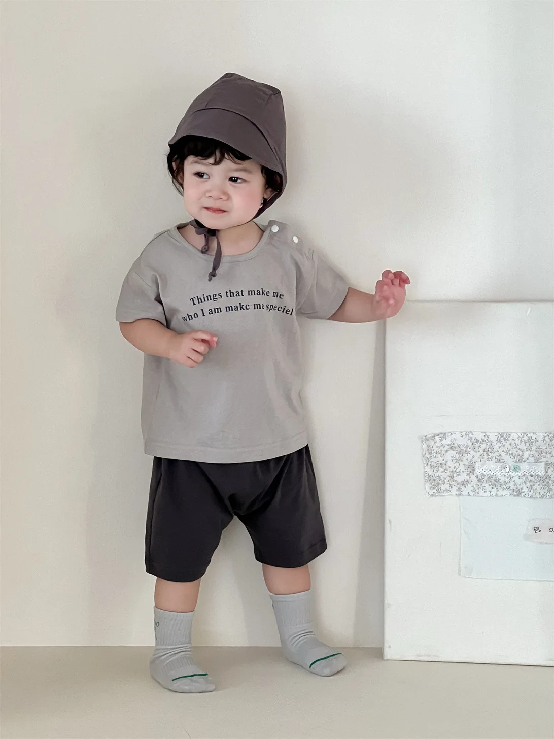 

2025 Summer New Baby Short Sleeve T Shirts Cotton Infant Boy Girl Letter Print Versatile Tee Toddler Breathable Casual Tops