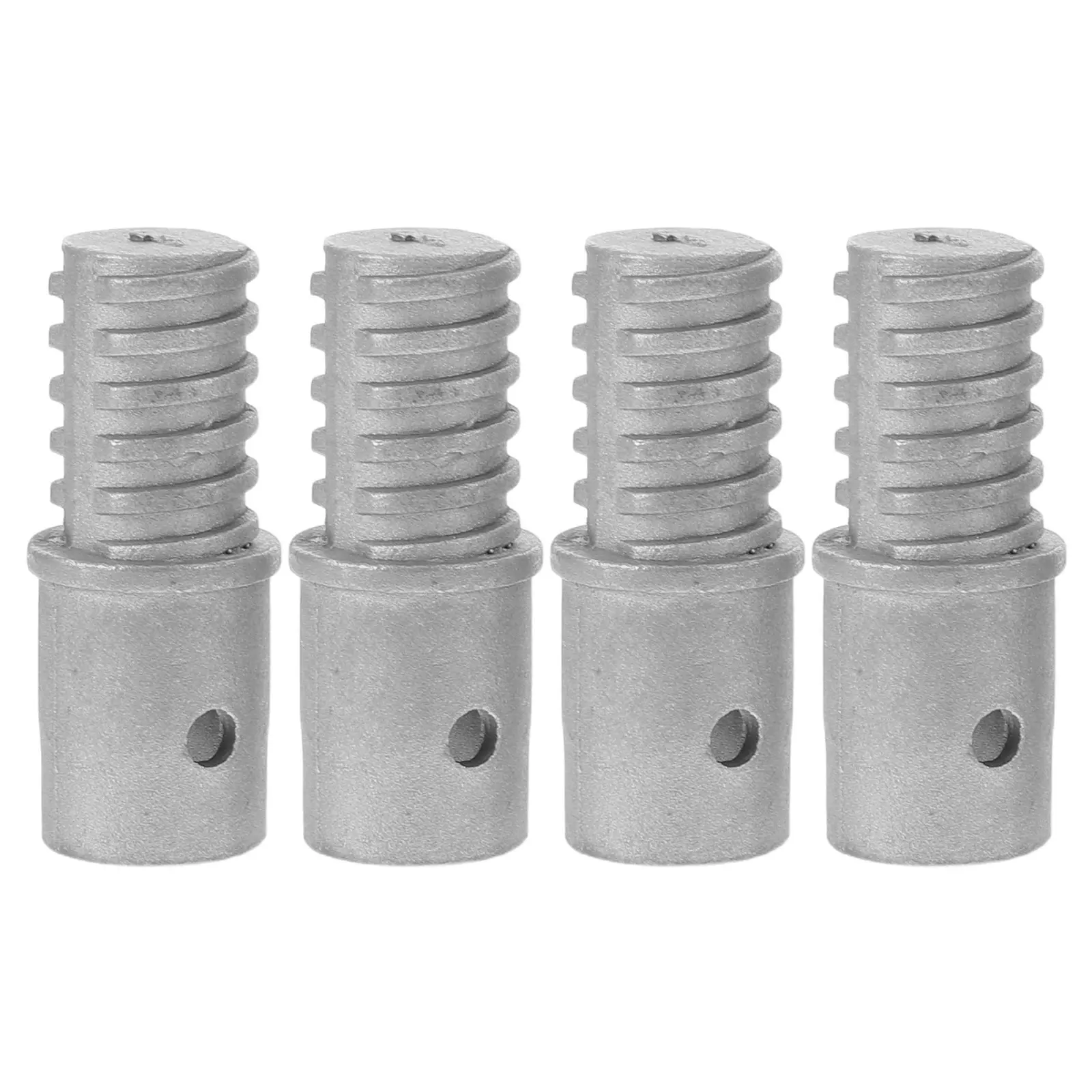 4Pcs Threaded Extension Pole Adapter Metal Broom Handle End Replacement Tip Repair Kit for Push Broom Paint Roller Stick