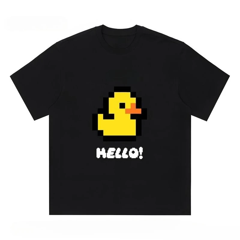 

Женская футболка Kawaii Little Yellow Duck с рисунком Молодежная популярность Яркая повседневная футболка с короткими рукавами в повседневном стиле Harajuku Kpop