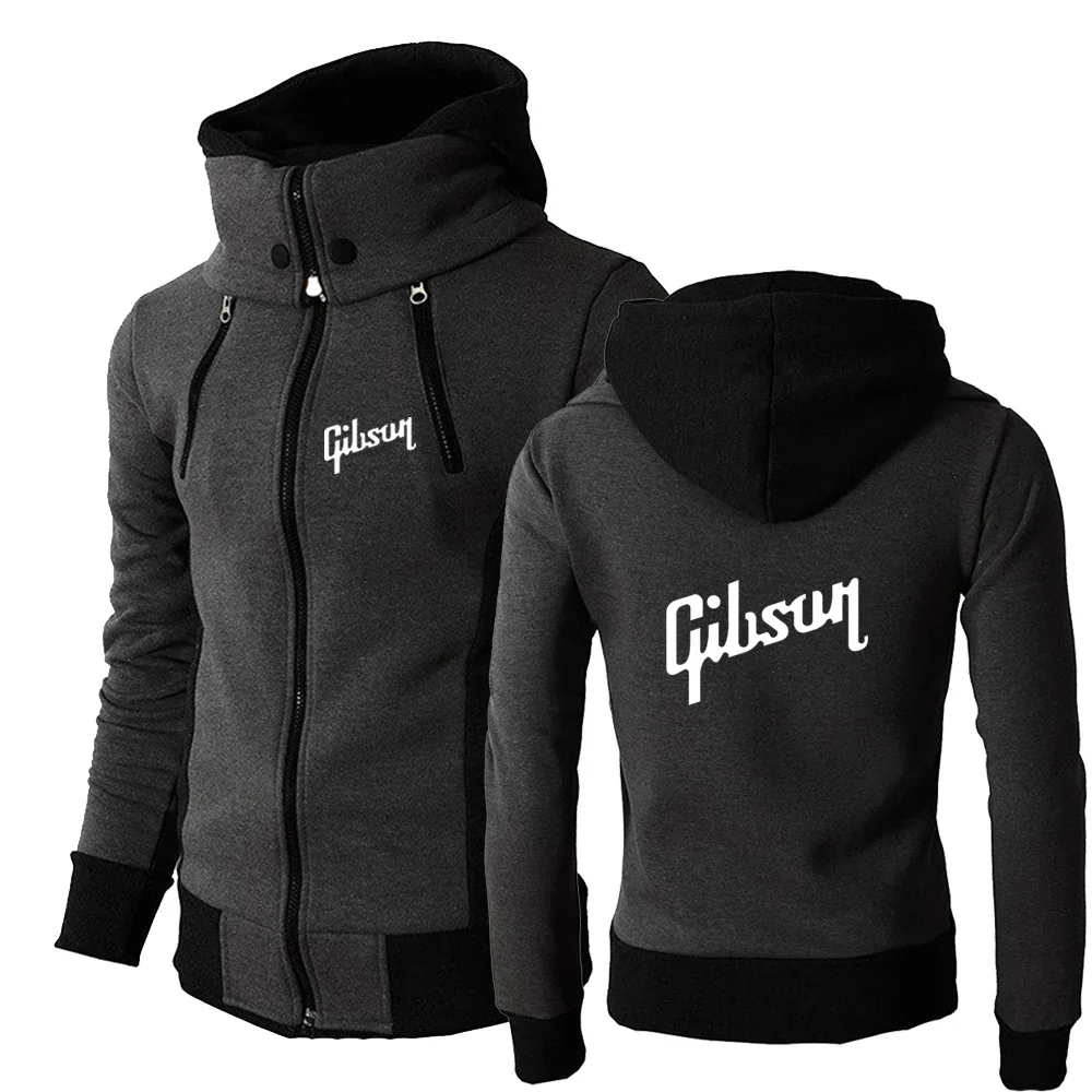 

Gibson Printing New Spring Autumn Men's Outdoor Casual Male Jackets Warm Hoodies High Quality Harajuku Sweatshirts Outwear