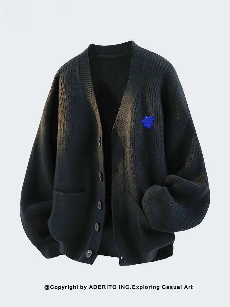 

Loose Men's Knitted Cardigan Sweater Autumn Winter Casual Sle Button up Comfortable Fit American Faion Lazy Sle Knitwear