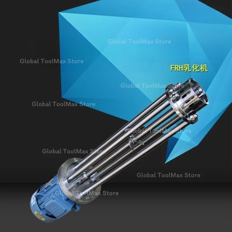 High Speed Shear Emulsifier Homogenizer Head Stainless Steel 304 Mixing Dissolving Blending Machine