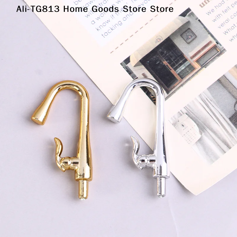 

[TG813]2Pcs/set Dollhouse Miniature Bathroom Kitchen Faucet Tap Simulation Toys