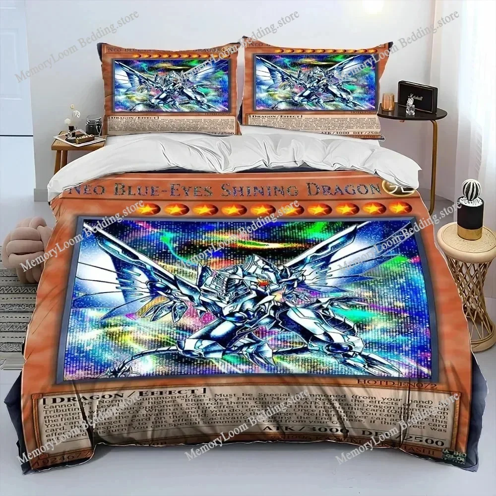 Home Textile Cartoons Yu-Gi-Oh MONSTER CARD Cover Duvet Cover Pillow Case Boy Girl Polyester Bedding Set King Queen Twin Size - view 5