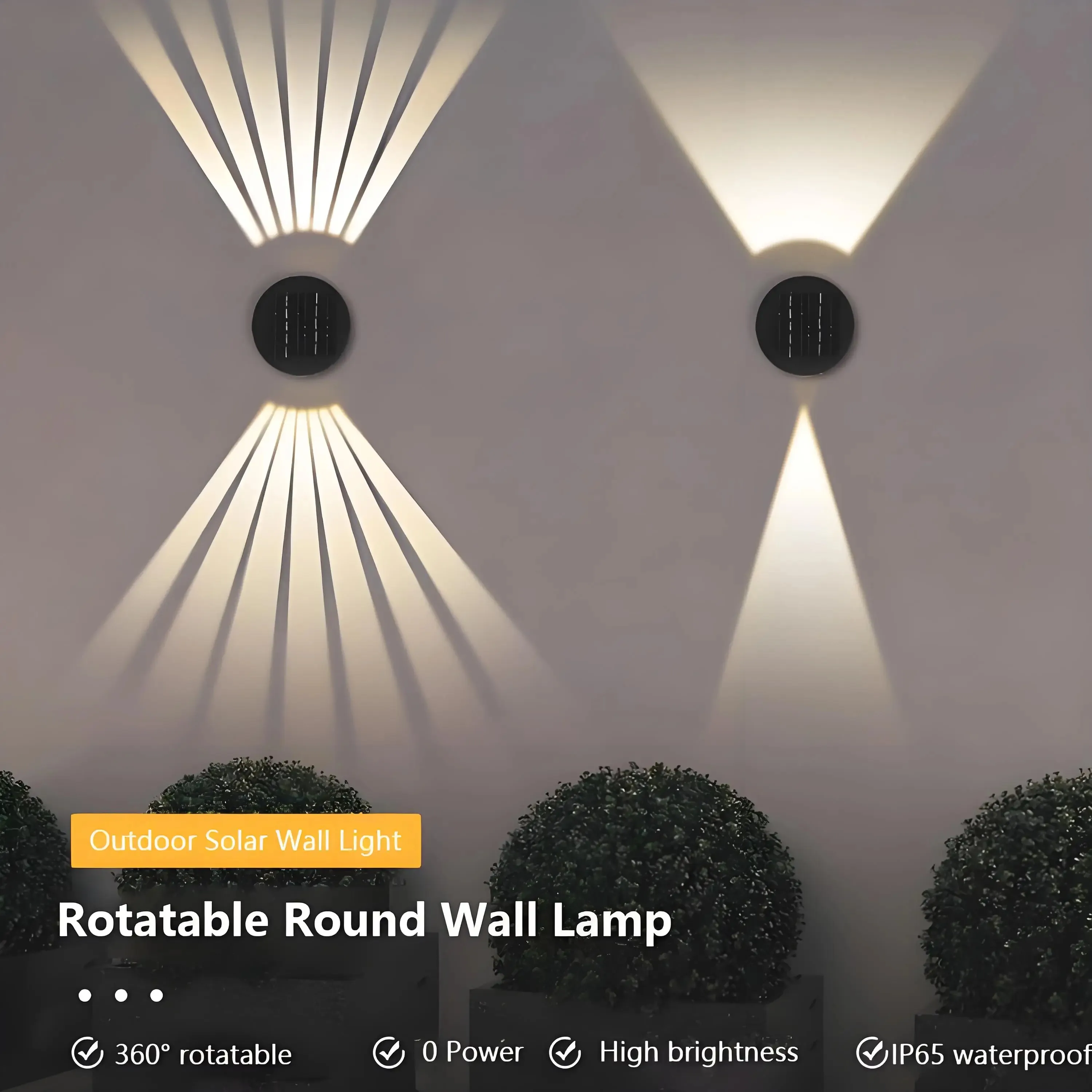 

Outdoor Solar Wall Lights Wall Mounted Porch Light IP65 Waterproof Landscape Lighting For Courtyards Porches Terraces Garages