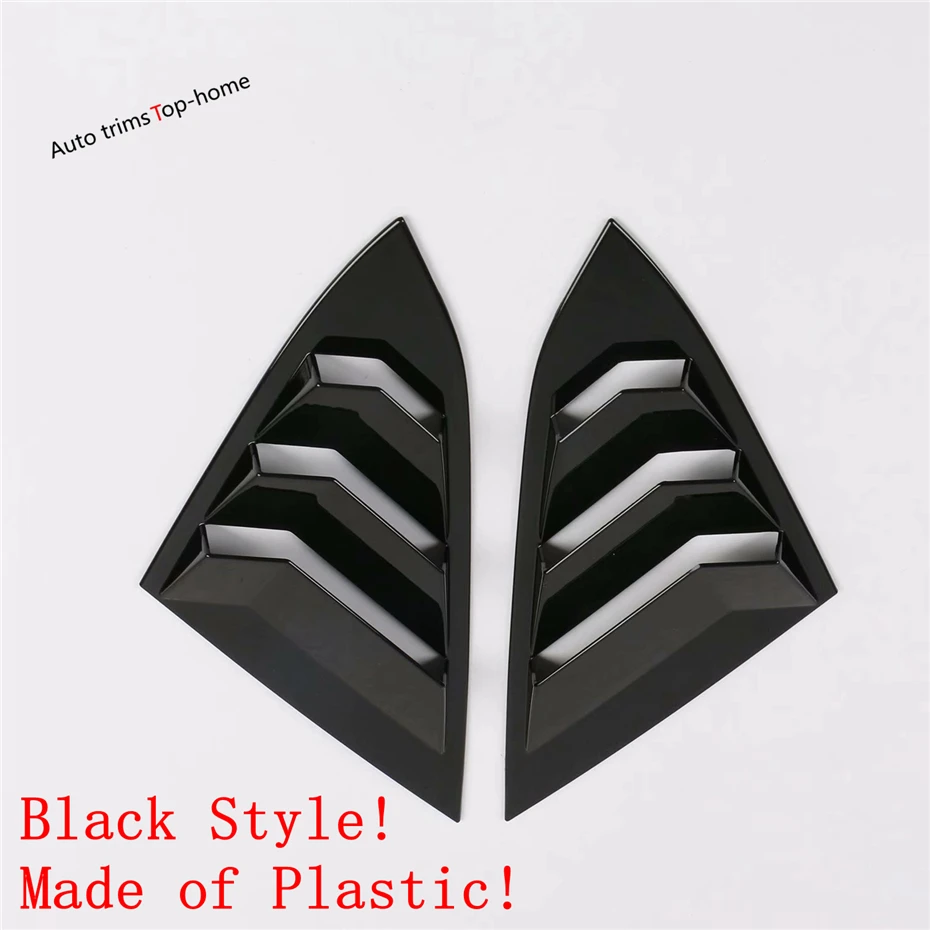 Plastic Rear Tail Door Window Vent Louvers Scoop Decoration Frame Cover Trim Car Accessories For Honda Civic Sedan 2016 - 2020