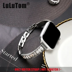 Metal Diamond Strap For Apple Watch UItra 8 7 9 6 5 4 SE Band Woman Luxury Bracelet iWatch Series 41 42 40 38 49 45 44 mm Correa