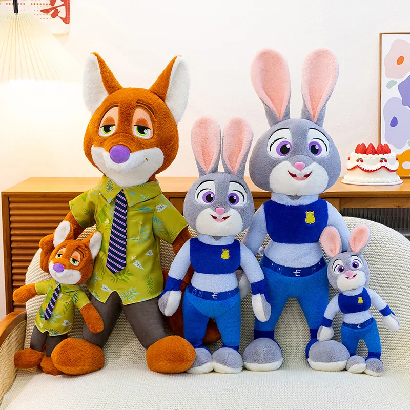 

New Zootopia Judy Hopps Plush Toy Police Officer Rabbit Stuffed Animal Soft Cuddly Cartoon Doll Kids Boys Girls Birthday Gift