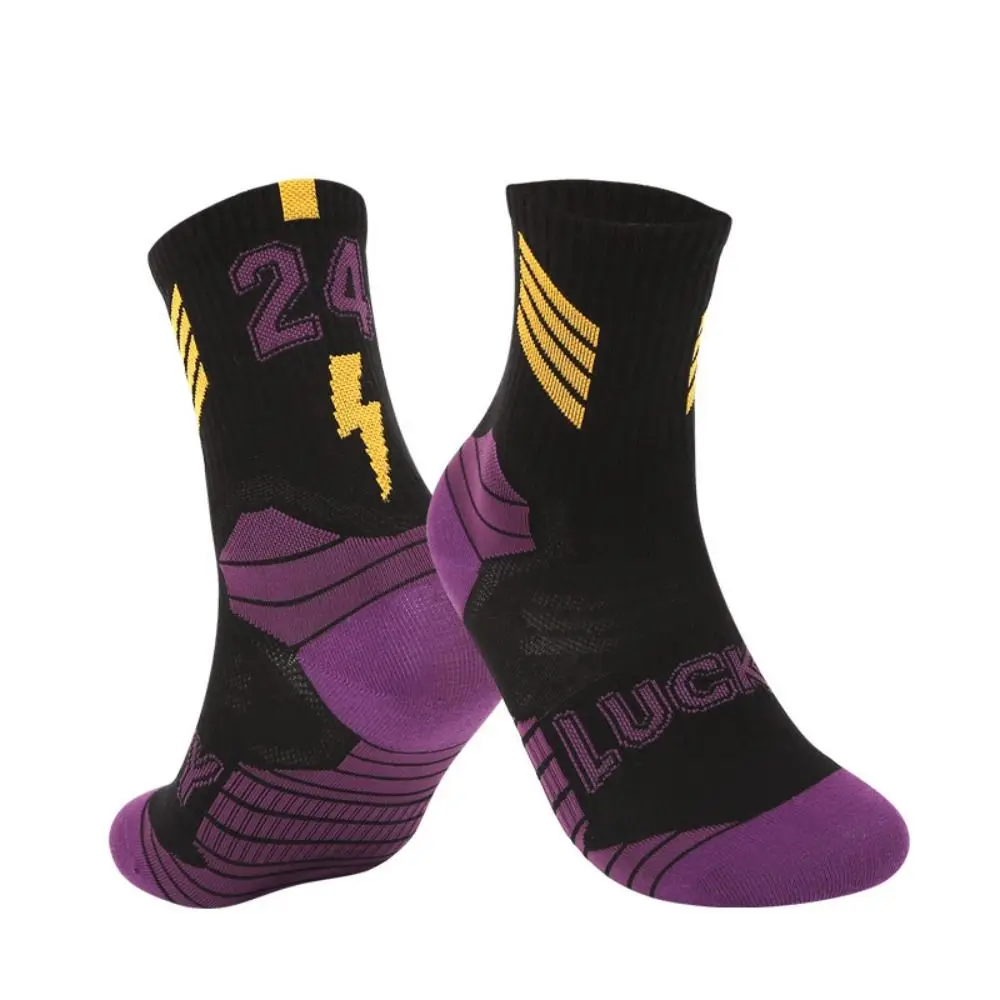 

1 Pair Cotton Kids Basketball Socks Long Tube-shaped Breathable Children Soccer Socks Colorful Casual Kids Towel Socks