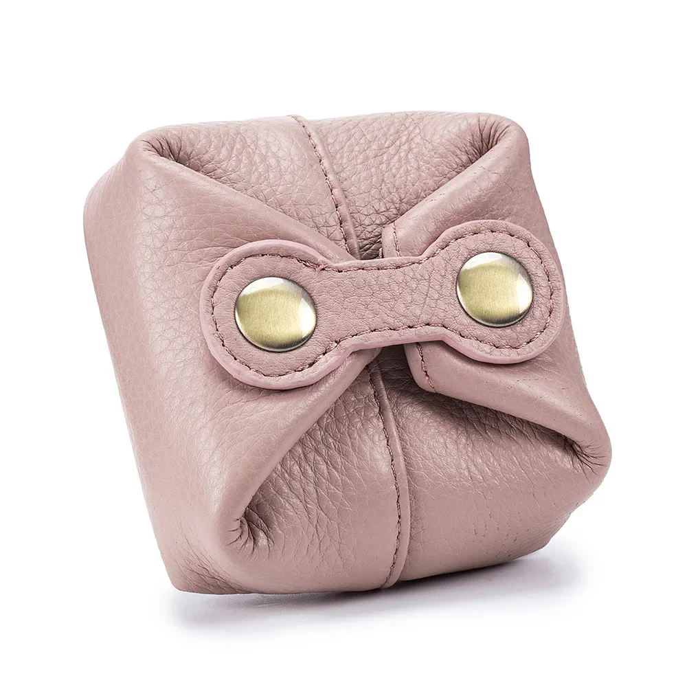 

Mini Lipstick Storage Bag Headphone Key Female Coin Adzuki Bean Bag Cute Coin Purse Soft Cowhide Wallets