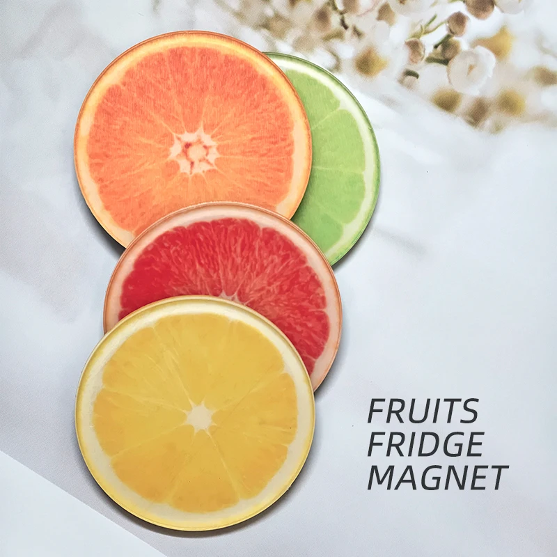Fruit Fridge Magnets Full Set, Realistic Acrylic Refrigerator Magnet Collection, Cute Colorful Kitchen Decor, All Fruit Shapes