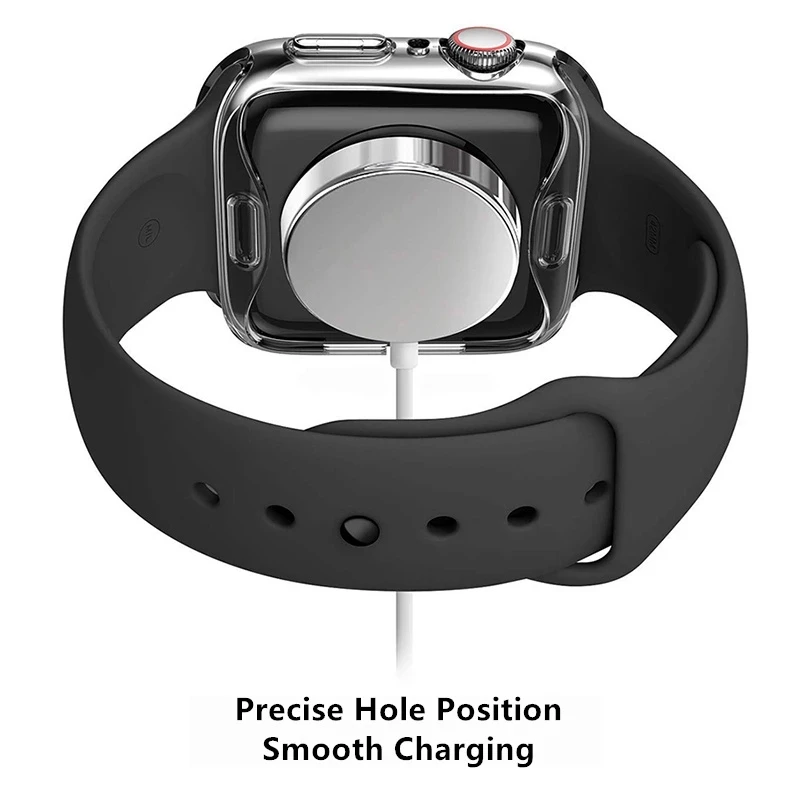 Apple Watch用クリアスクリーンプロテクター,フルカバー,tpuバンパー,iwatchシリーズ10,9,8,7,se,6,5,4,45mm, 41mm 44mm、40mm、46mm、42mm