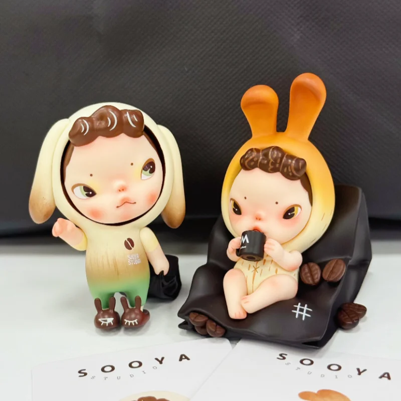Nueva serie limitada de café Sooya Studio, caja ciega, figura de acción, bonitos granos de café aromatizados, colección Ban, modelo de juguete de Halloween