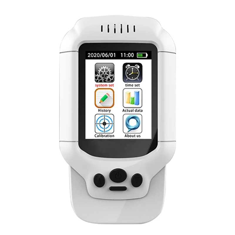 

Portable PM2.5 PM1.0 PM10 Temperature Humidity TVOC Air Quality Monitor 2.8 Inch LCD Screen Smart Ozone Gas Detector