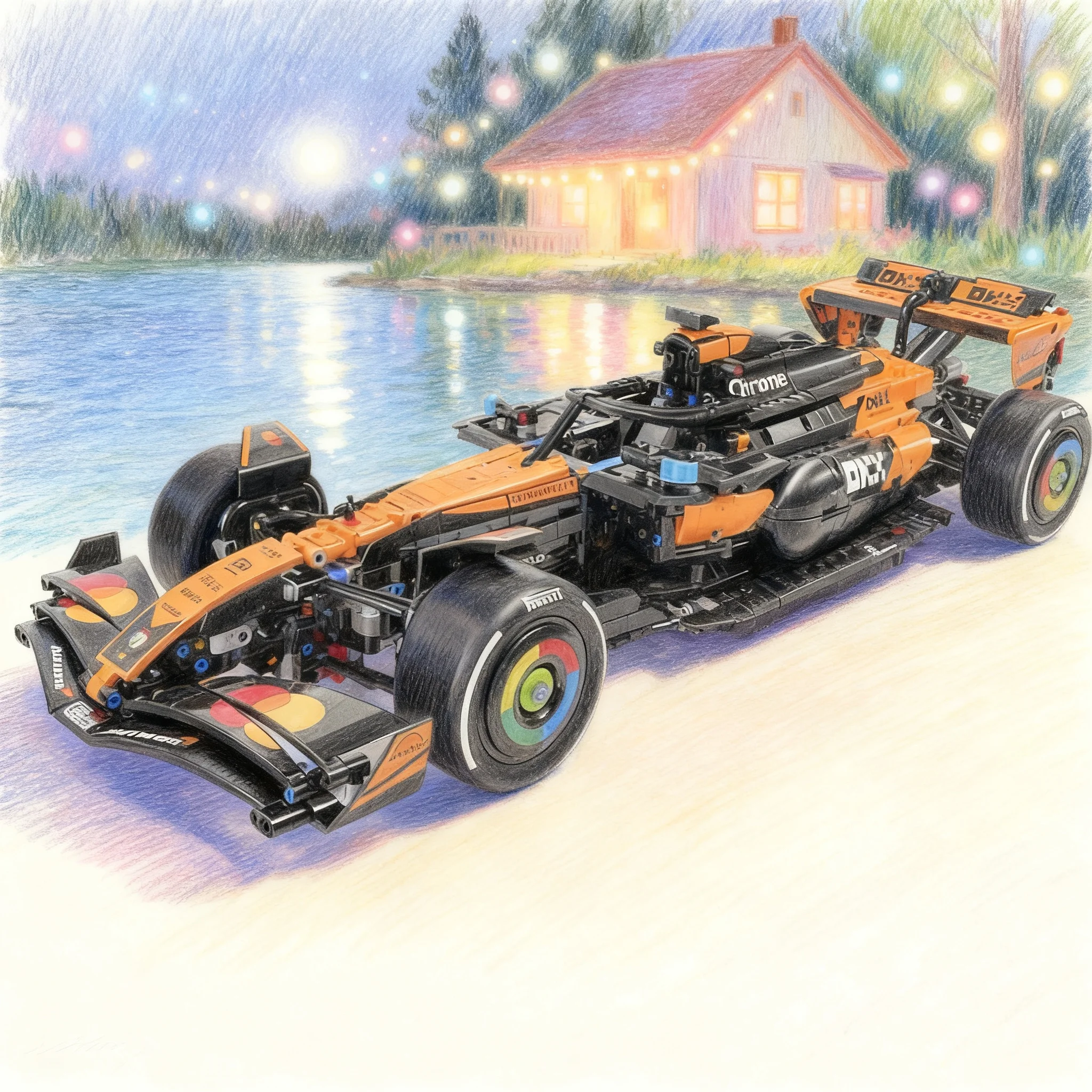 1878pcs MOC Technical McLarened MCL39 F1 Car RC MOD Power Function Motor & LED Light Model Building Blocks Christmas Gift Toys
