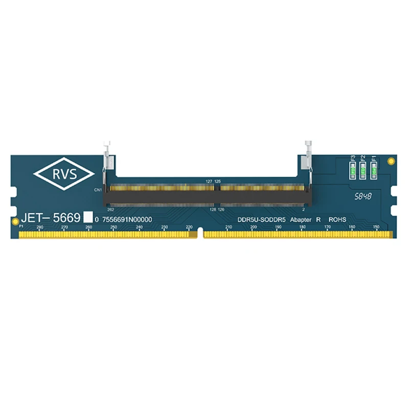 Laptop DDR5 RAM To SO DDR5 U-DIMM Desktop Adapter Card, Memory Tester So Ddr5 To Ddr5 U Dimm Conver