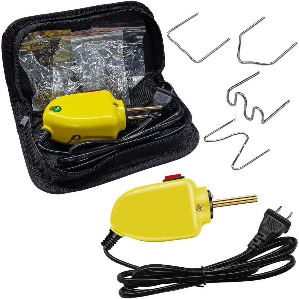 

Портативный пластиковый сварочный аппарат мощностью 100 Вт, ремонтный сварочный аппарат, паяльный комплект со светодиодной подсветкой, 200 шт., 4 типа горячих скоб, сварочный пистолет для C