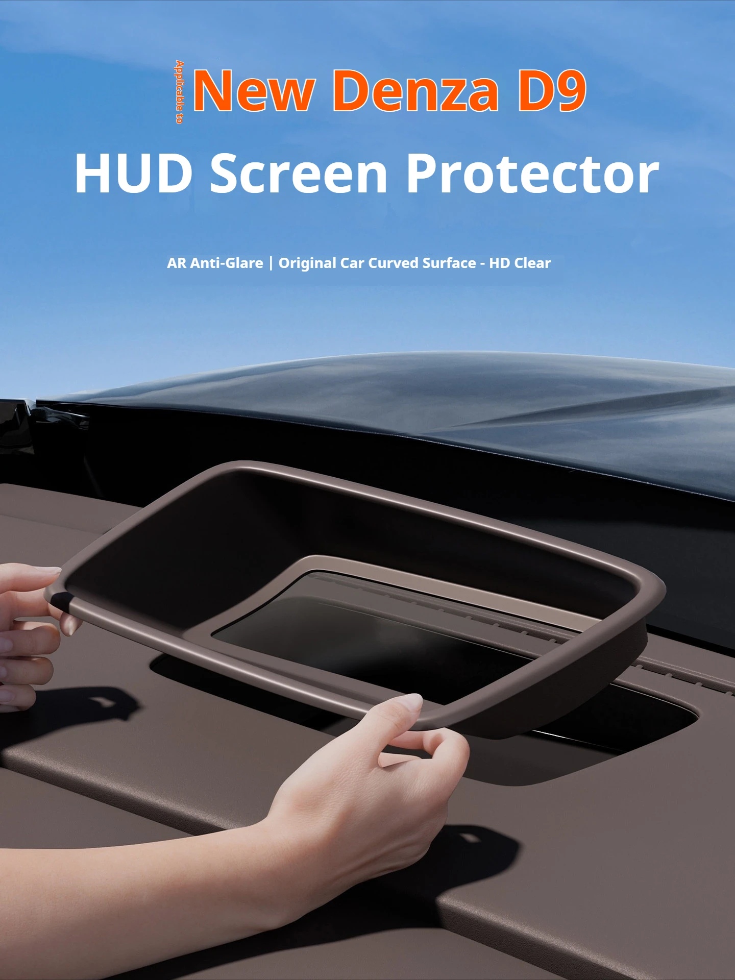 For DENZA D9 2022-2026 Head Up Display Protective Cover Instrument Panel HUD Protective Frame Car Interior Modify Accessories