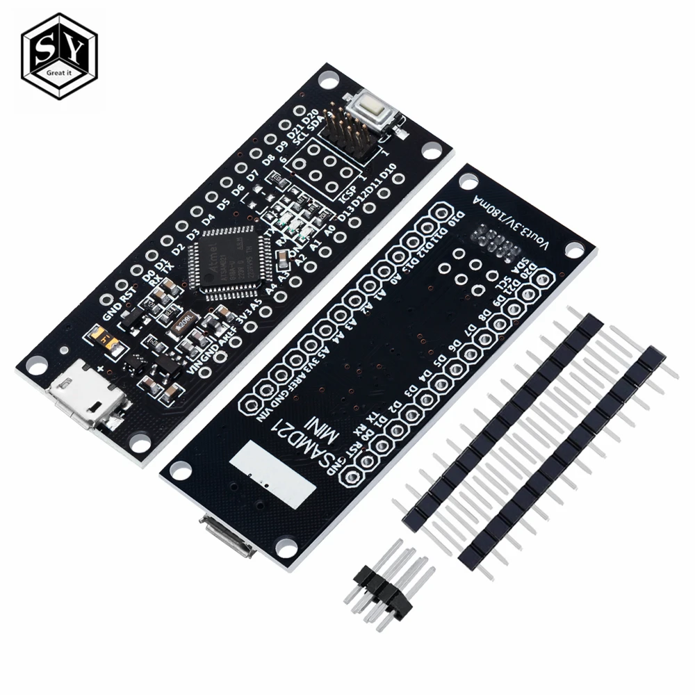 SAMD21 M0-Mini. 32-Bit ARM Cortex M0 Inti. Pin Unsoldered. Kompatibel dengan Arduino Nol Arduino M0. Bentuk Mini.