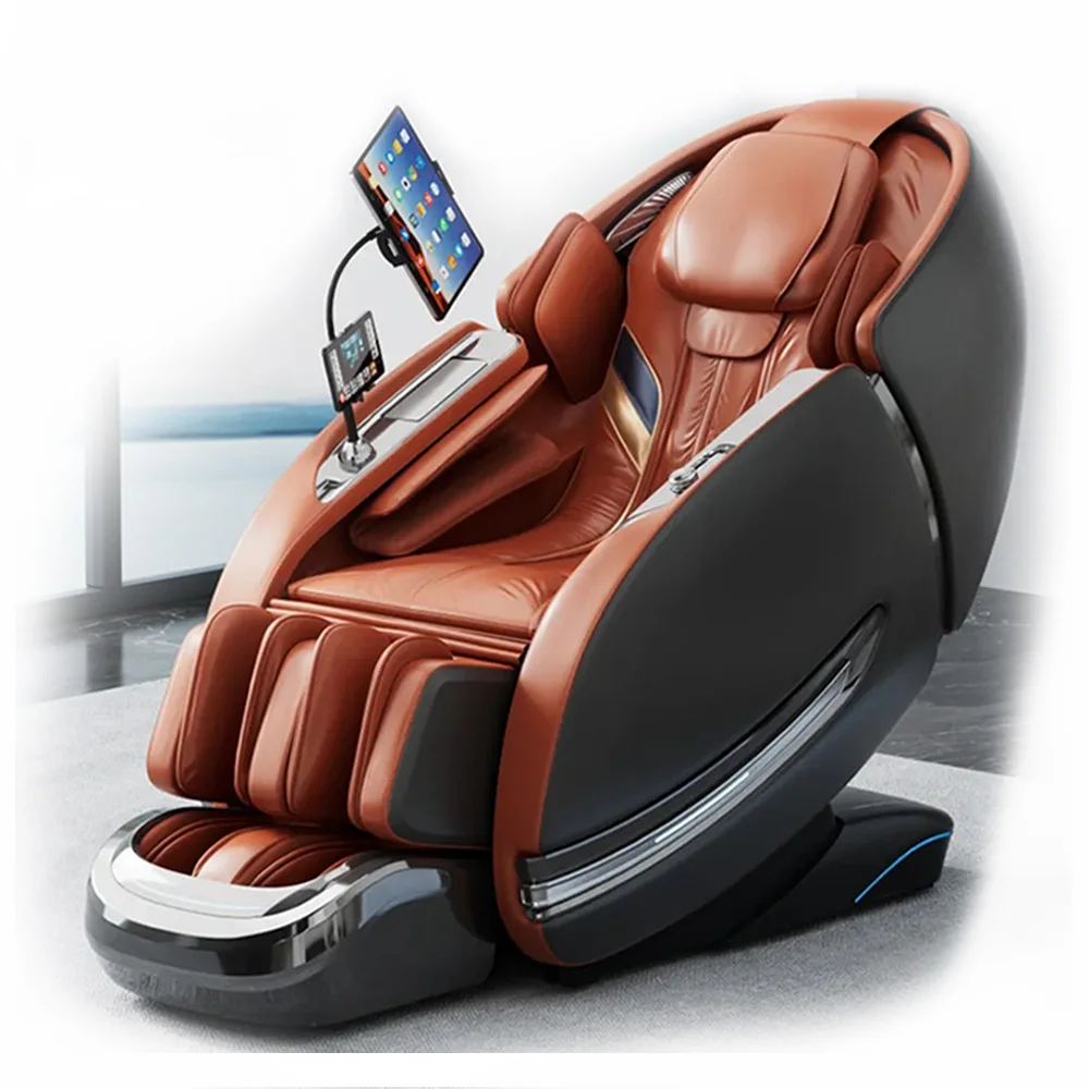 

New Zero Gravity Massage Chair Black Pu Leather Full Body Massage Chair Full Body Smart 4d Massage Chair