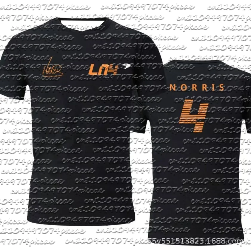 2026 New Arrival Lando Norris LN4 McLaren  Black Casual Racing T-Shirt Kids/AdultsY2K Oversized T-shirt Family Matching