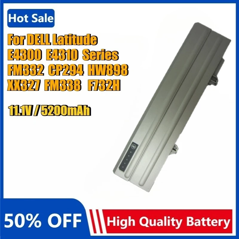 

5200mAh Replacement Laptop Battery for Dell Latitude E4300 E4310 312-0823 FM332 WJ386 XX327 XX337 HW898 Bateria 11.1V
