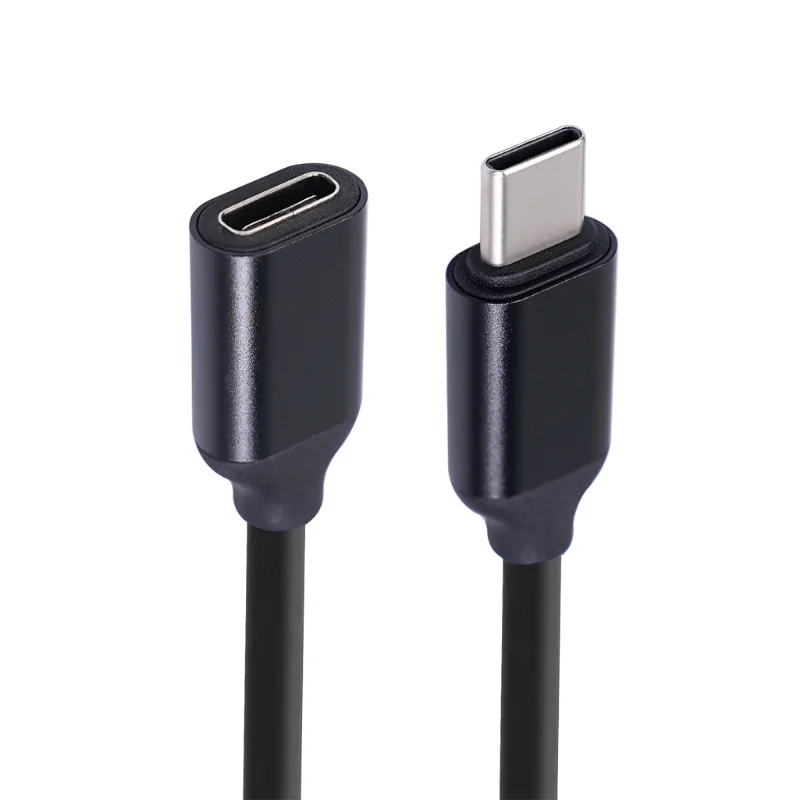 60w tipo-c macho para fêmea cabo de extensão 3a 20v usb fonte de alimentação 0.5/1/1.5m cabo de carregamento que estende a linha de cabo do conector