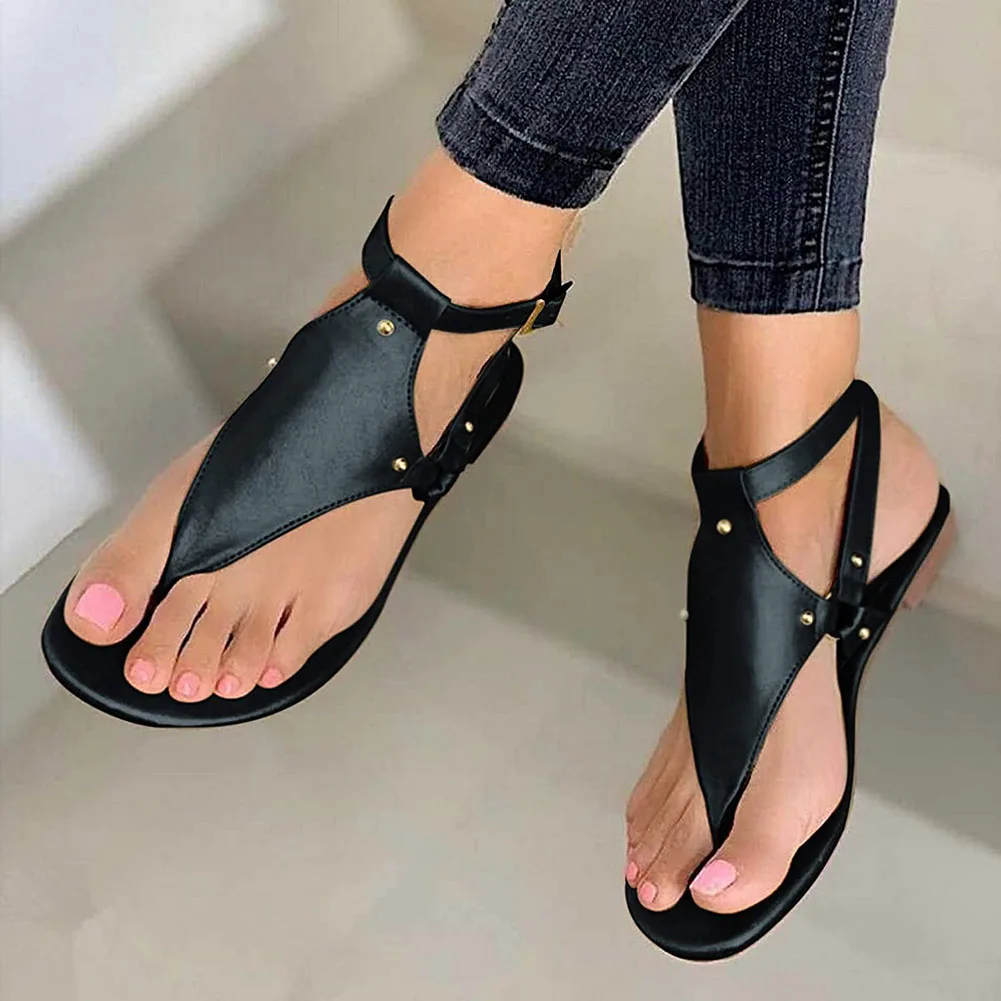Sandalias de mujer, zapatos planos sencillos con punta de clip, zapatos con diseño de espiga, sandalias para exteriores, sandalias planas ligeras de moda, sandalias en forma de V sandalias de mujer verano 2026 zapatos