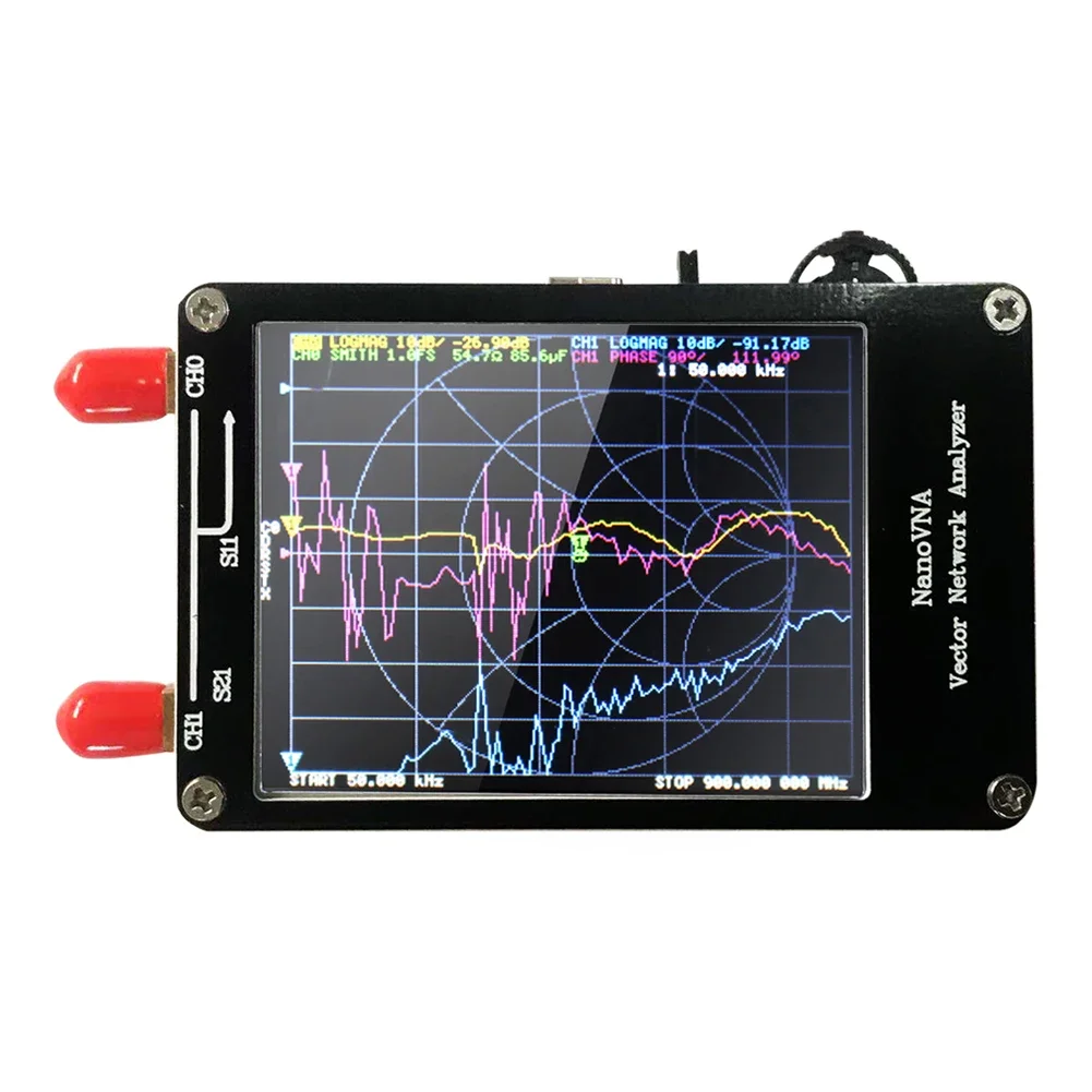 Vector Network Analyzer 50KHz-900MHz Standing Waves Shortwave MF HF VHF UHF Antenna Analyzer Digital Nano VNA Tester