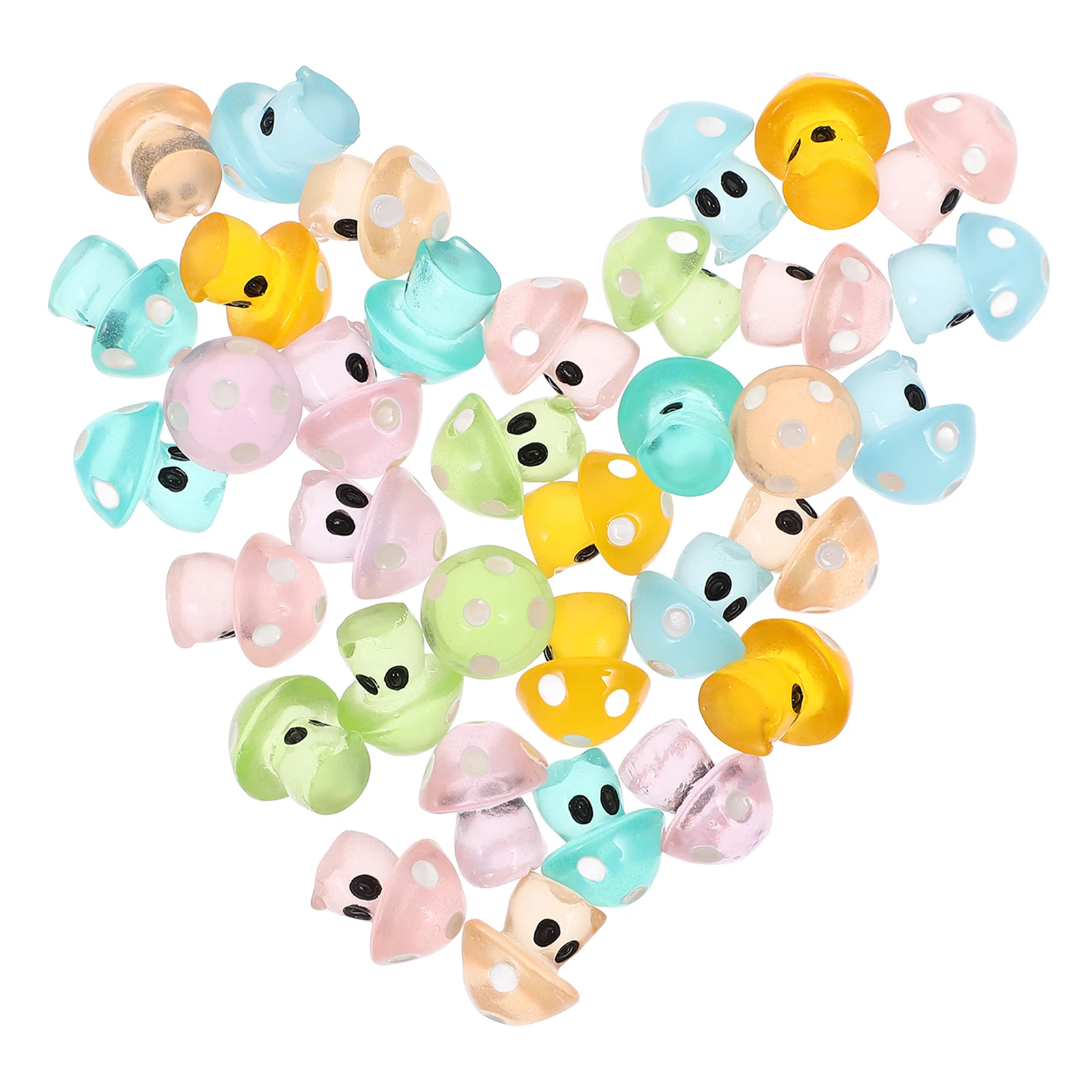 35-delige Glow-in-the-dark Paddestoelornamenten Lichtgevende Miniaturen Paddestoelen Fee Diverse Bonsai Kleurrijke Tuin Gloeiend