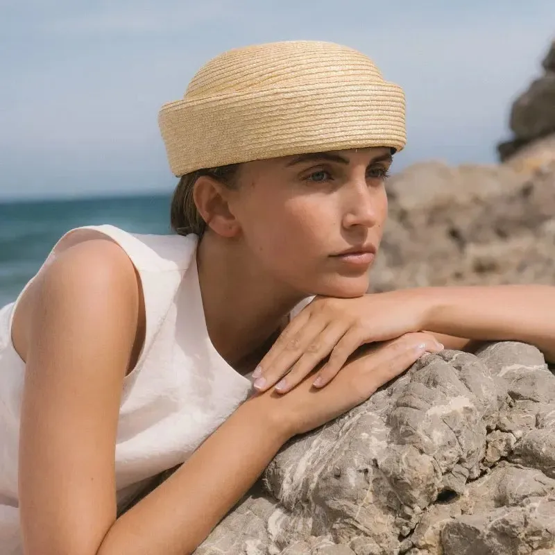 Summer New British Style Premium Straw Beret Outdoor Sunscreen Versatile Painter's Hat Hot Selling New Women's Medicine Box Hat